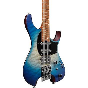 Amazon.com: Ibanez QX54QM Q 標準無頭電吉他,藍色球體爆裂平面
